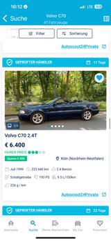 Volvo C70 2.4T Cabriolet - - gebrauchte Volvo C70 aus dem Jahr 1999