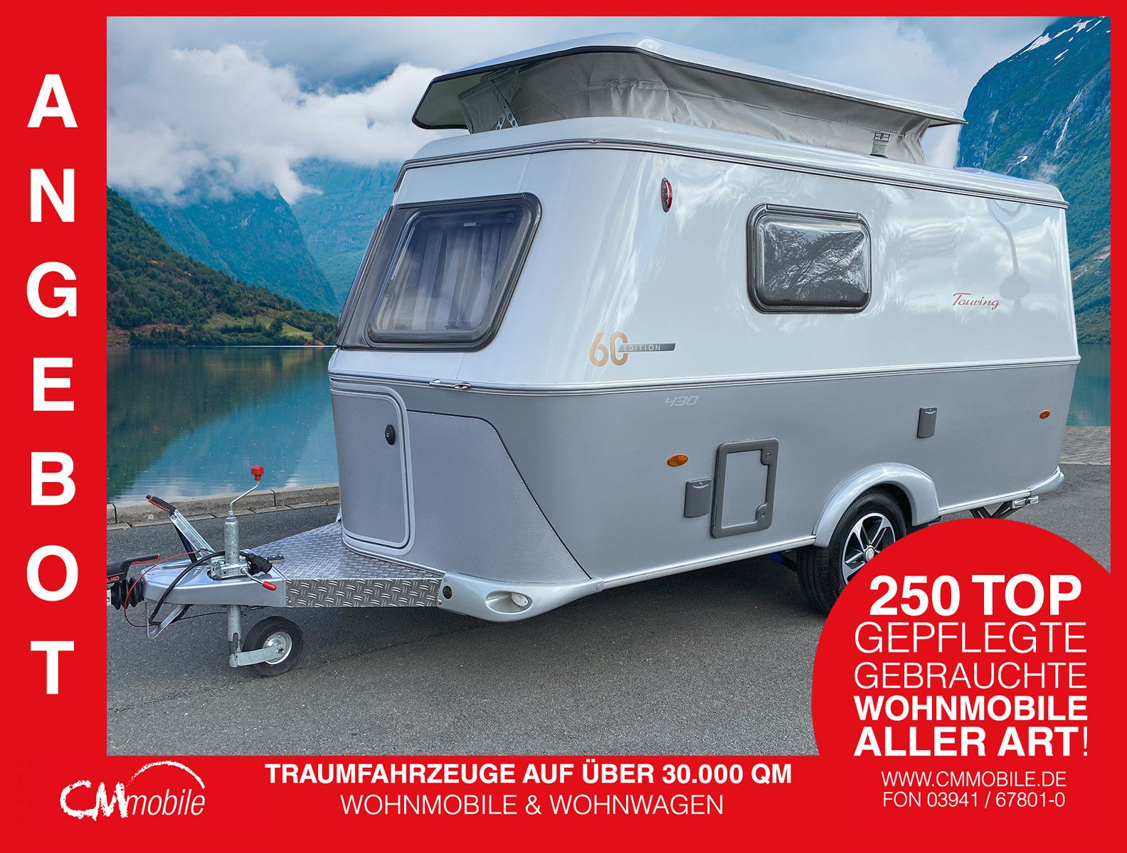 HYMER / ERIBA / HYMERCAR
 Touring 430 - Aufstelldach - Festbett -
