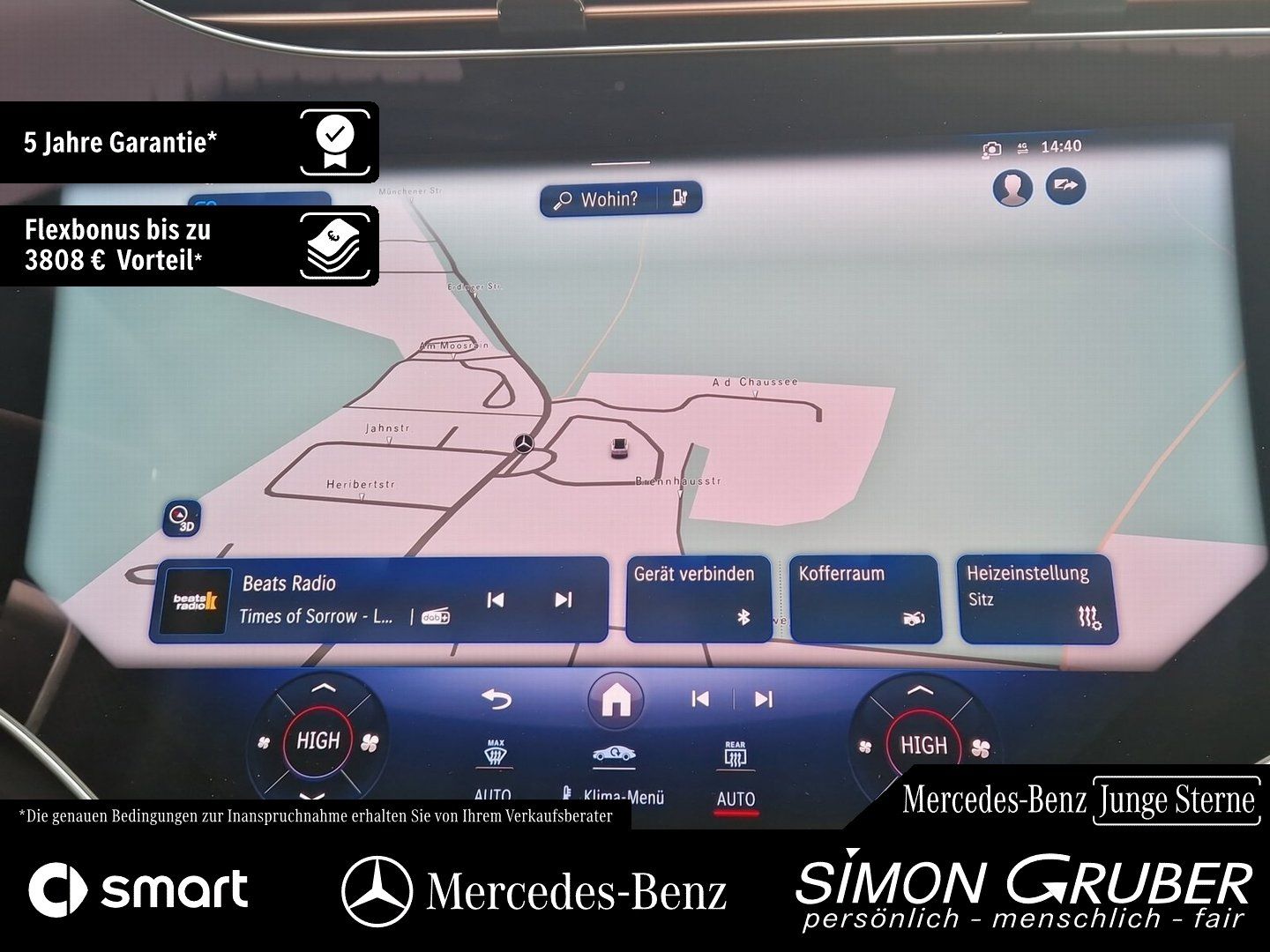 Fahrzeugabbildung Mercedes-Benz EQE 350 4M AMG Airmatic Hyper Pano HAL HUD Mod25