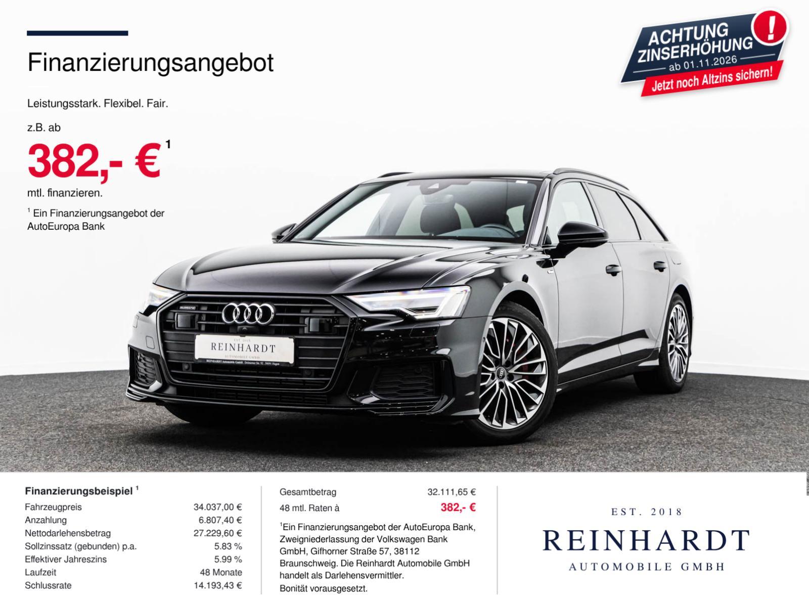 Audi A6 AVANT 55TFSIe Q S LINE BLACK MATRIX/ACC/PANO