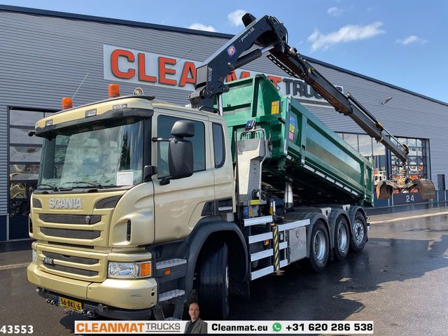 Scania P 410 8x4 Euro 6 HMF 18 Tonmeter laadkraan