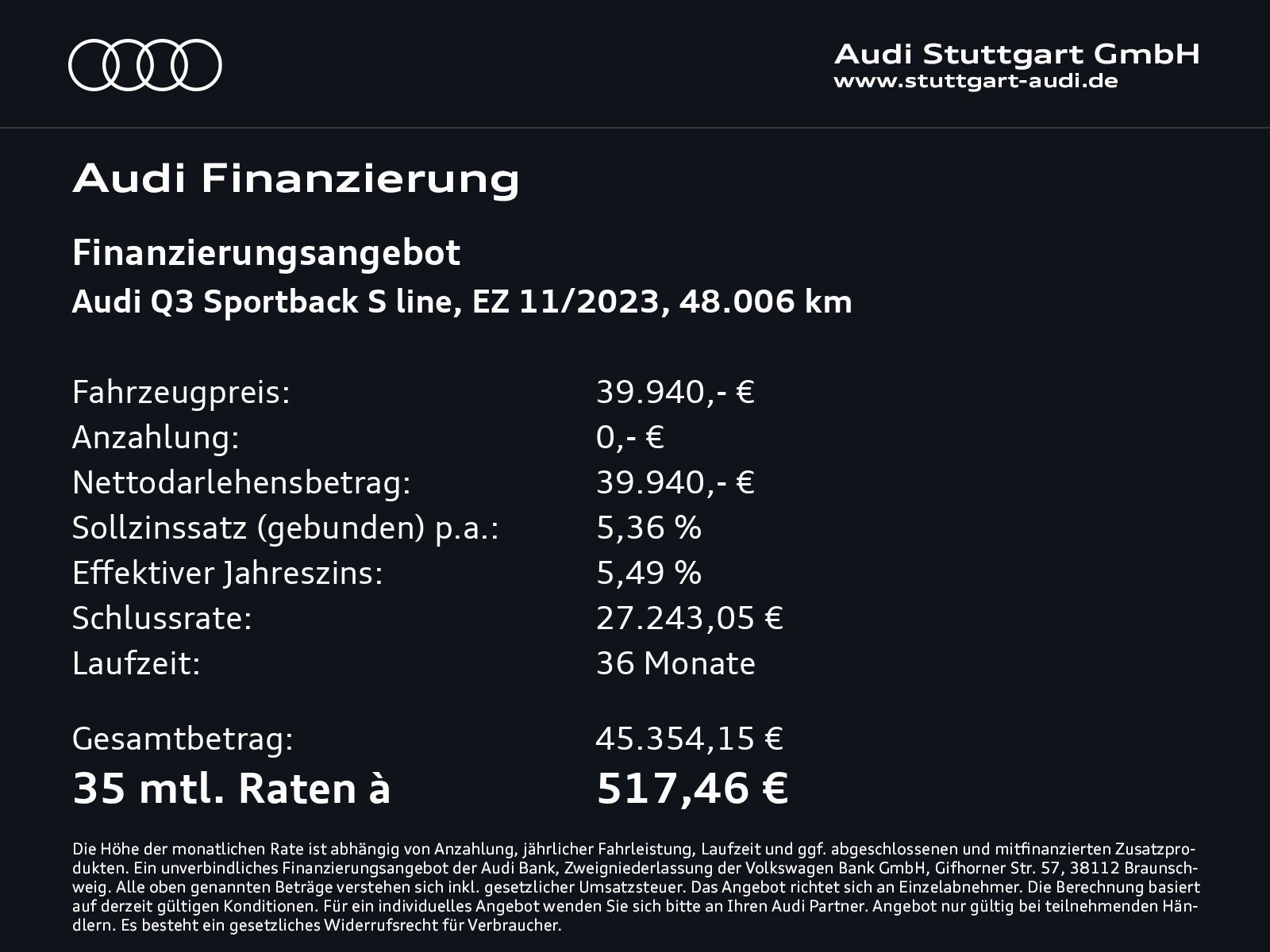 Audi Q3 Sportback 40 TFSI quattro S line Matrix AHK foto 2