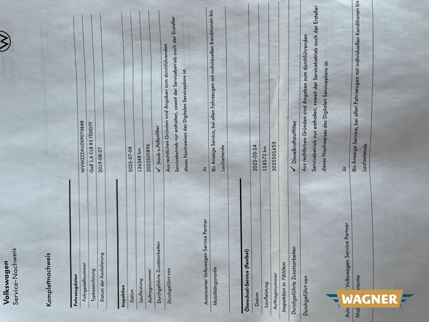 Fahrzeugabbildung Volkswagen Golf VII Comfortline BMT Start-Stopp