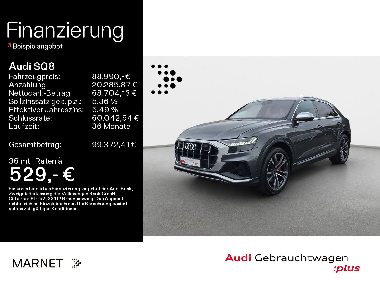 AUDI SQ8 TFSI quattro*Navi*Matrix*Alu*HUD*DVD*B&amp;O*PDC