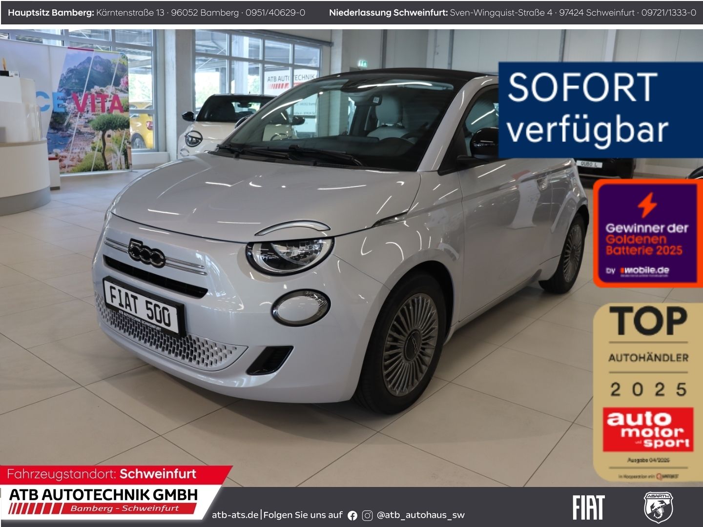 Fahrzeugabbildung Fiat 500C ICON + Komfortpaket Hybrid 1.0l PDC Rückfah