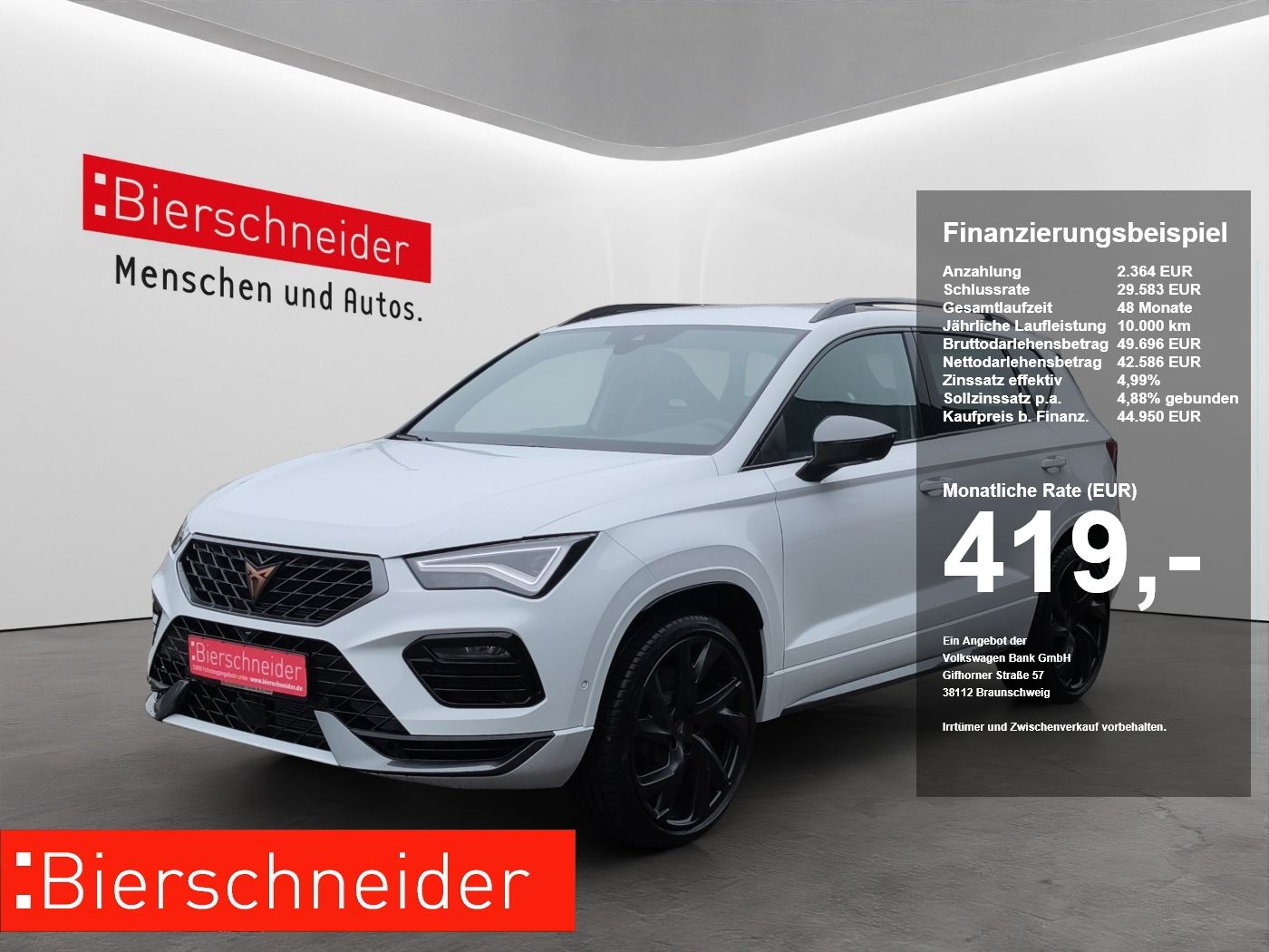 Cupra Ateca 2.0 TSI DSG 4Drive VZ AHK+20+Kamera+Navi+S