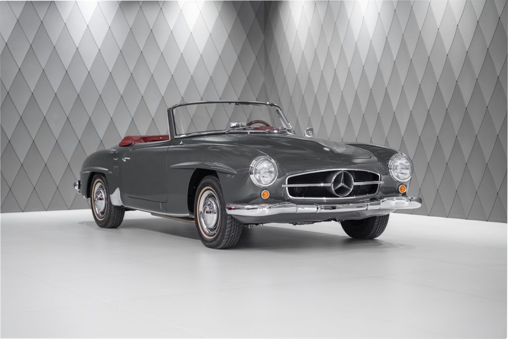 190 SL Cabriolet Baujahr 1955/56 Grau / Rot - Bild 1