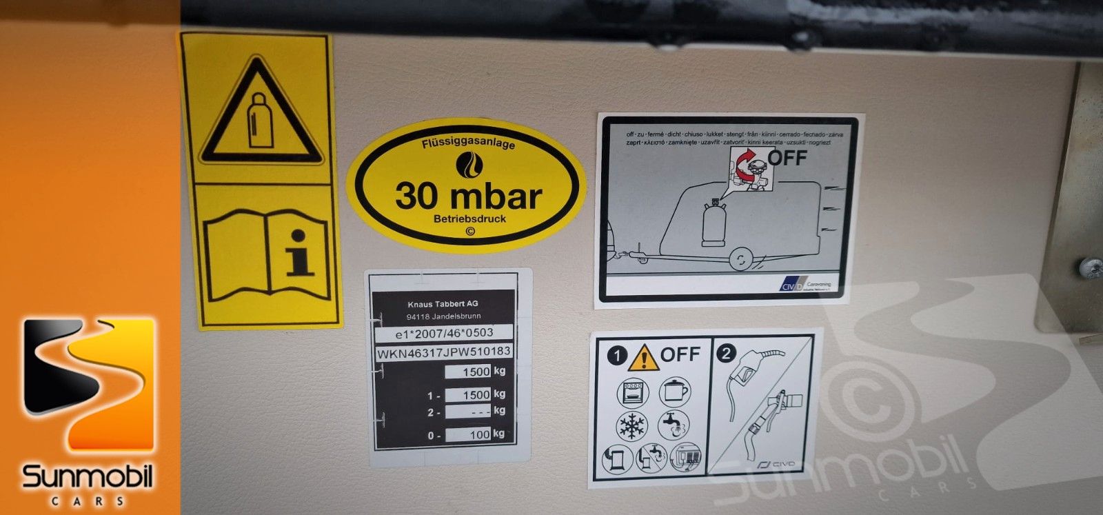 Fahrzeugabbildung Weinsberg CaraOne 450 FU 1.500 kg Steckdosen Plus-Paket