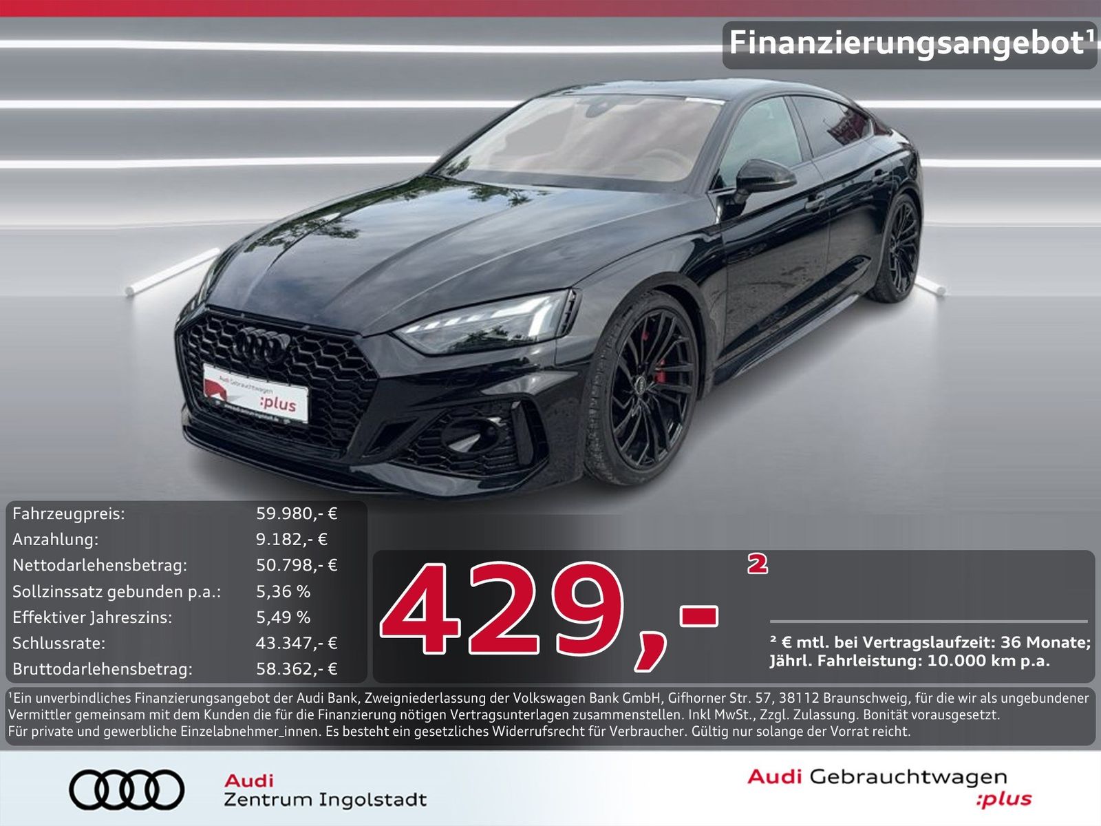 AUDI RS5 Sportback MATRIX B&amp;O HuD Kamera ACC PDC 20"