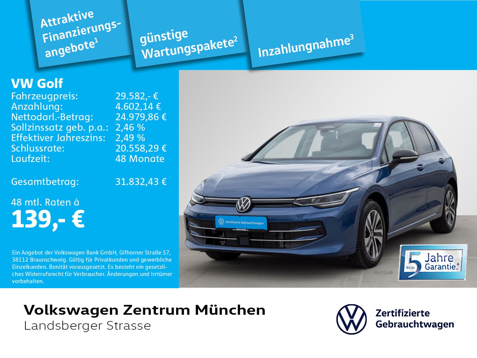 Volkswagen Golf VIII Energy 2.0 TDI AHK ACC LED Navi RearVi foto 2