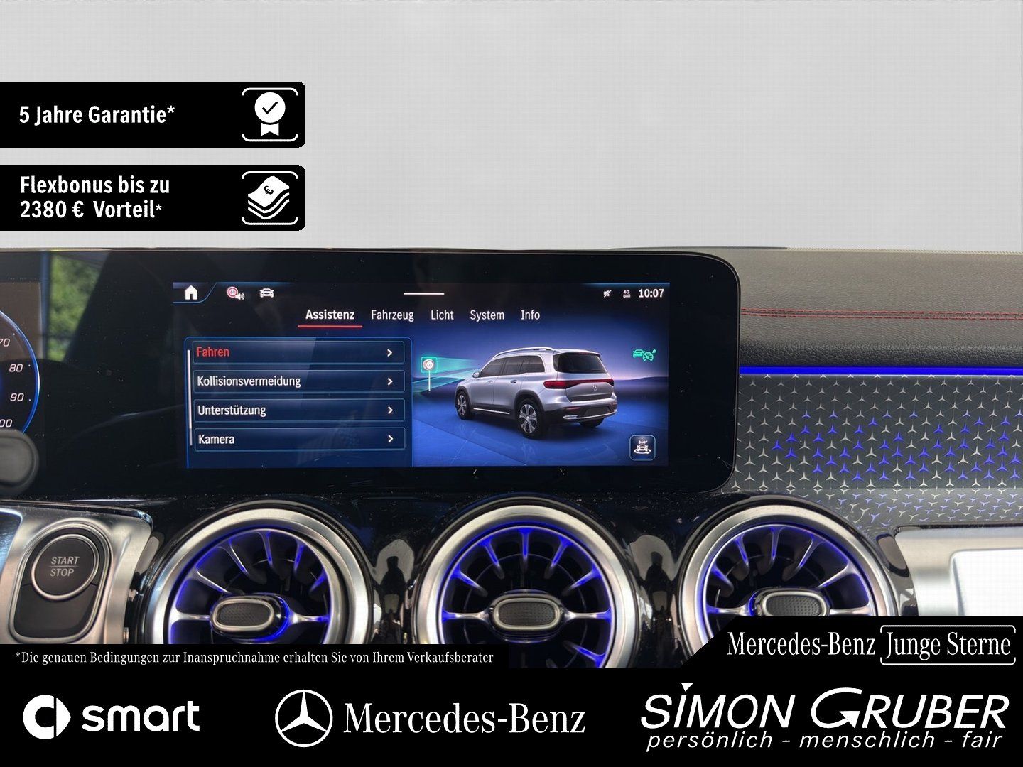 Fahrzeugabbildung Mercedes-Benz EQB 300 4M AMG Pano Fahrassist 7Sitze Mod 2026