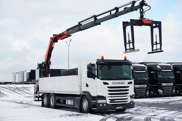 Scania G 410 / 6 X 2 / SKRZYNIOWY + HDS / PALFINGER PK