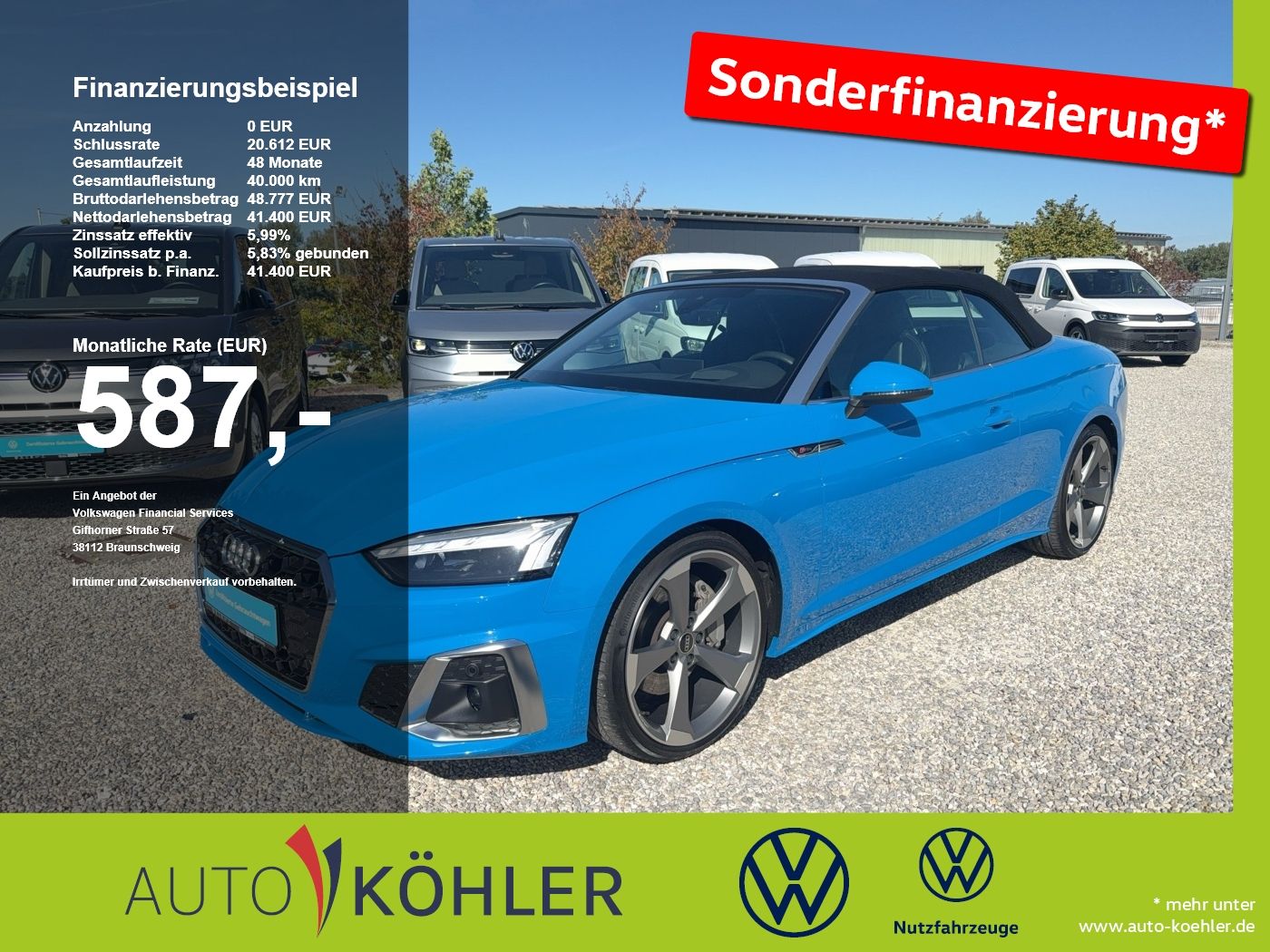 Audi A5 Cabriolet S line eTFSi quattro S-Tronic 360 foto 1
