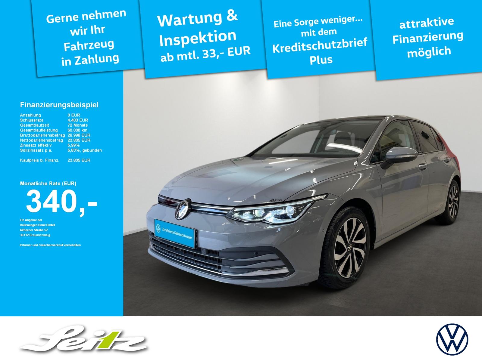 Volkswagen Golf VIII 2.0 TDI Active *HEAD-UP*PANO*MATRIX*KA