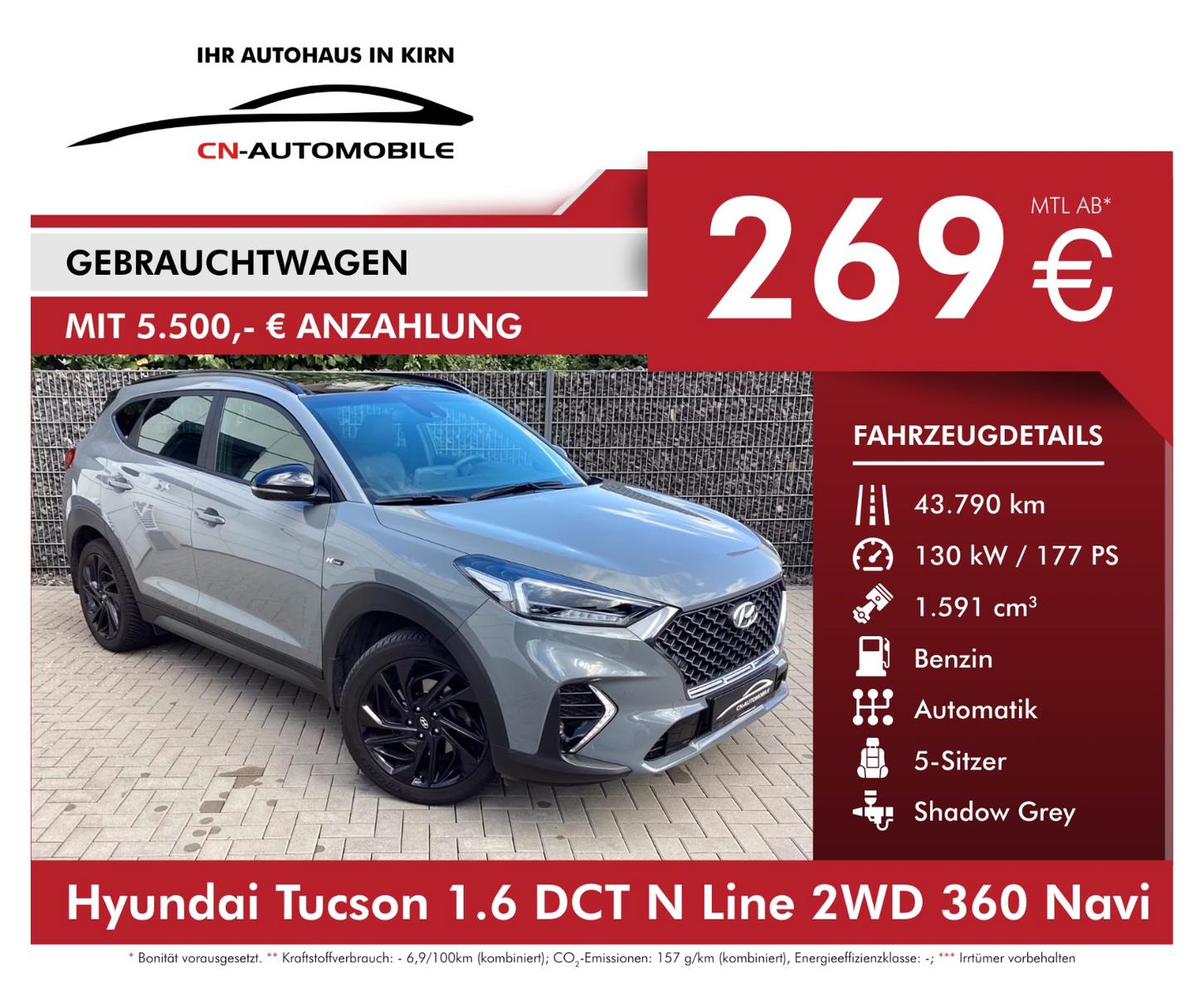 Hyundai Tucson 1.6 DCT N Line 2WD 360 Navi Pano