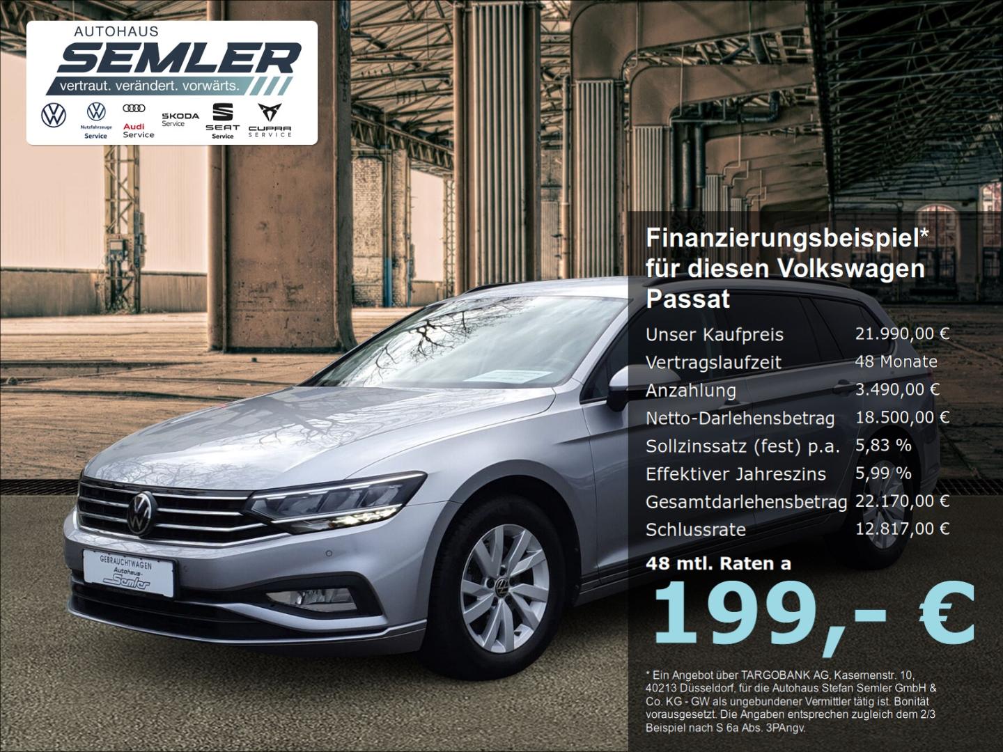 Volkswagen Passat Variant Basis 2.0 TDI DSG NAVI R-KAM