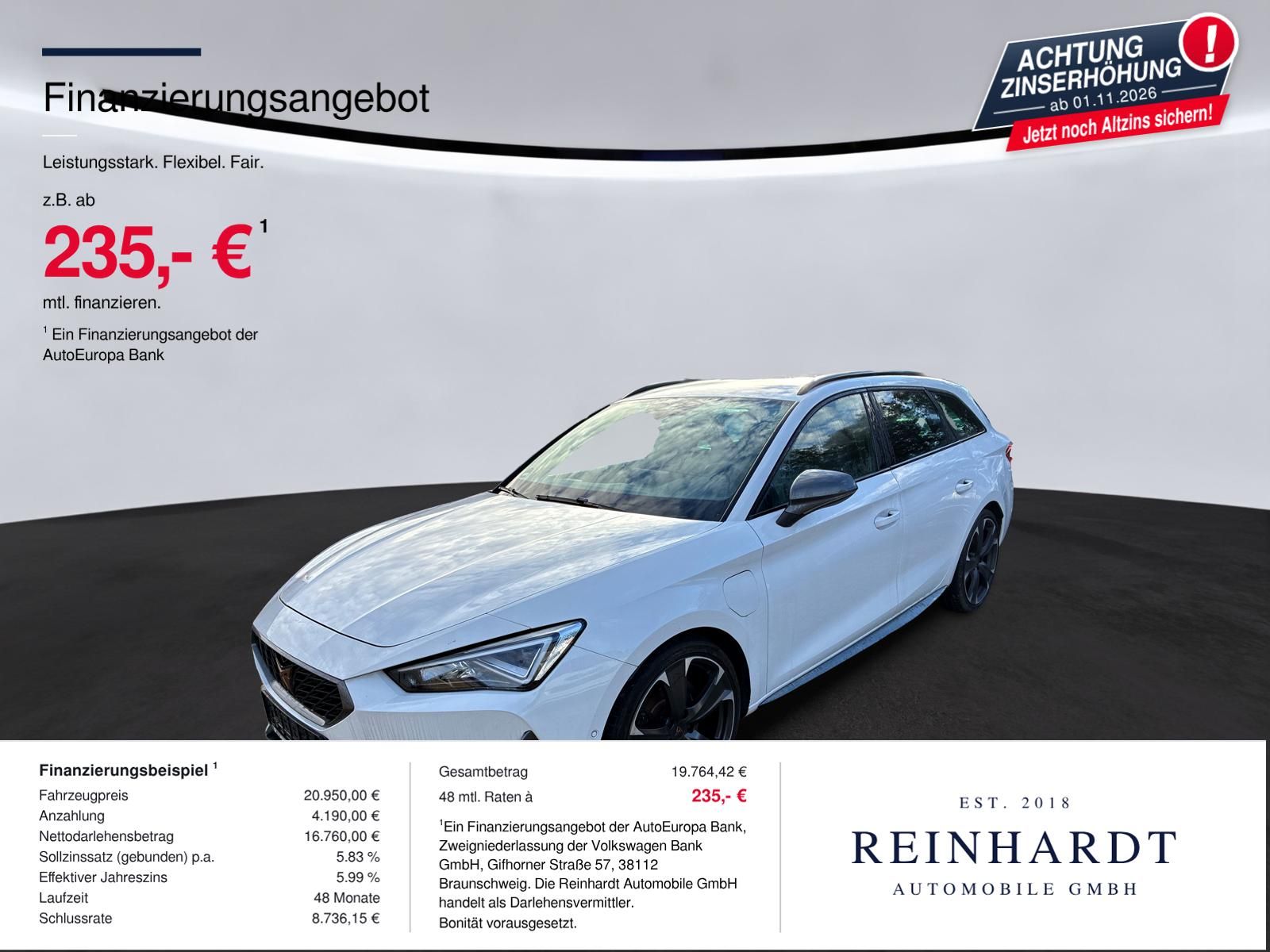 Cupra LEON SPORTSTOURER VZ e-HYBRID 19Z/LED/ACC/KAMERA