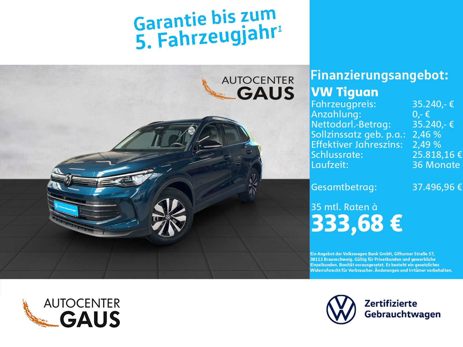 Tiguan Goal 2.0 TDI DSG AHK*ACC*Navi*LED*APP