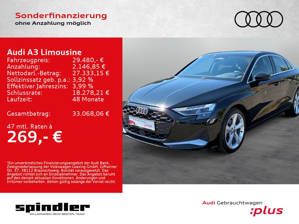 A3 Limousine advanced TDI S-tronic/ CarPlay, LED