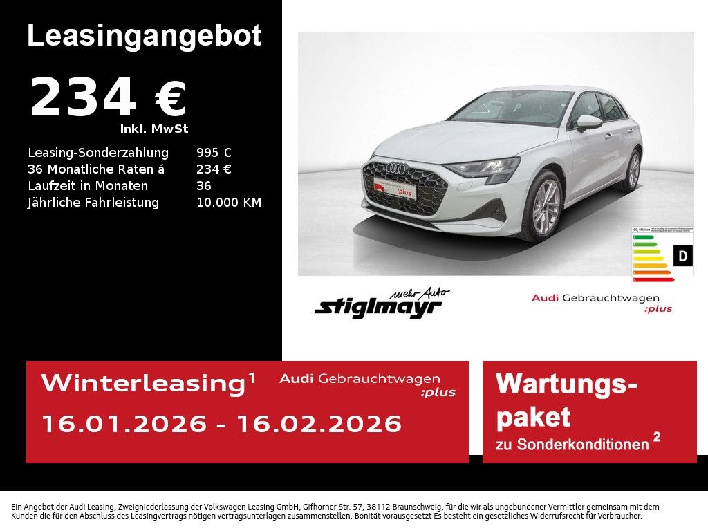 A3 Sportback Advanced 35 TFSI AHK+KAMERA+NAVI