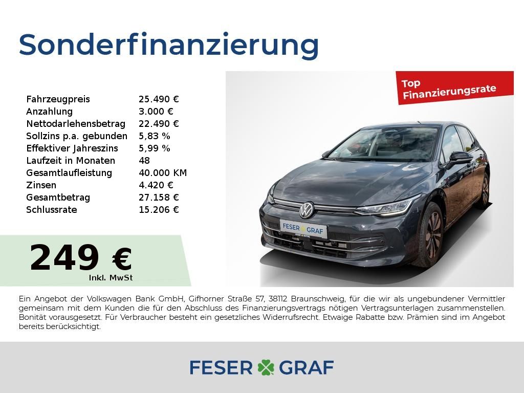 Volkswagen Golf VIII 2.0 TDI Life 6-Gang Navi/Kamera/SitzHz