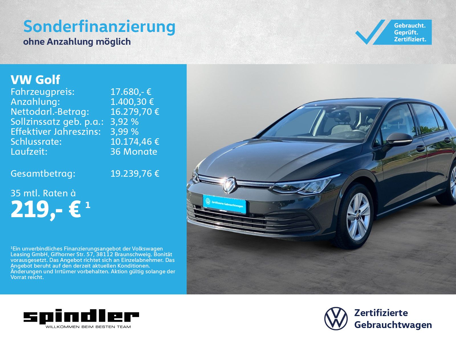 Volkswagen Golf VIII Life 1.5 TSI / CarPlay, LED, AHK, RFK