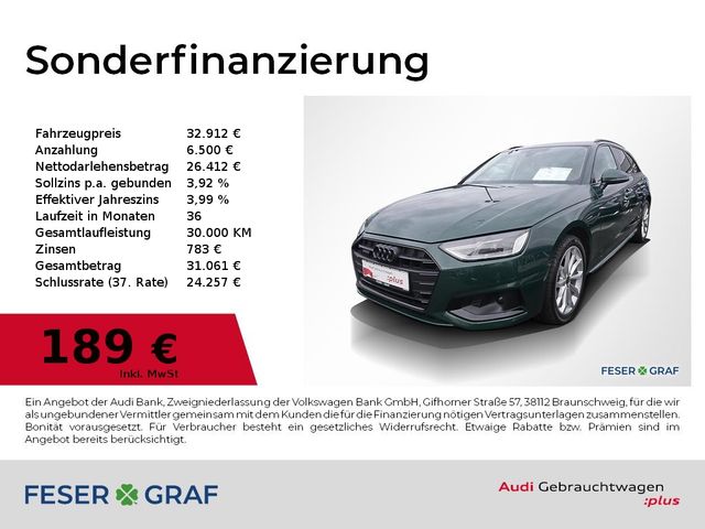 Audi A4 Avant 40 TDI q. Navi/Leder/Optik-Schwarz/PDC