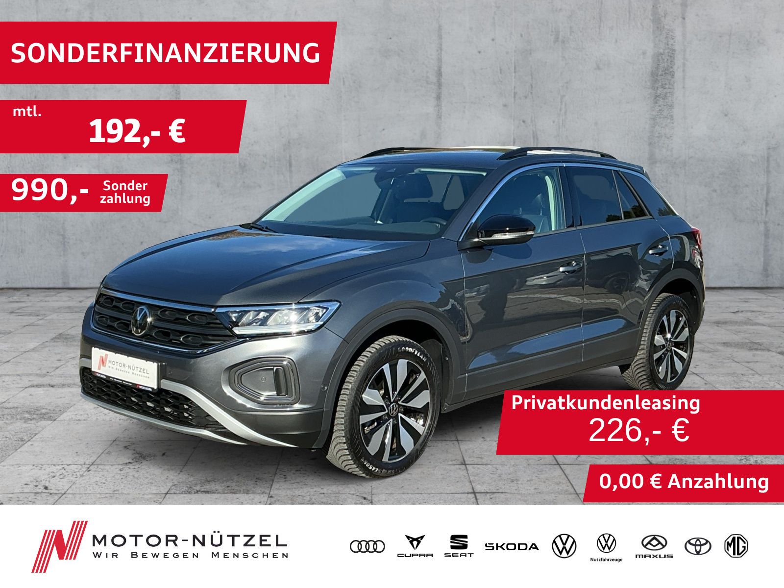 Volkswagen T-Roc 1.0 TSI GOAL LED+NAV+APP+SHZ+2xPDC+DAB+AHK