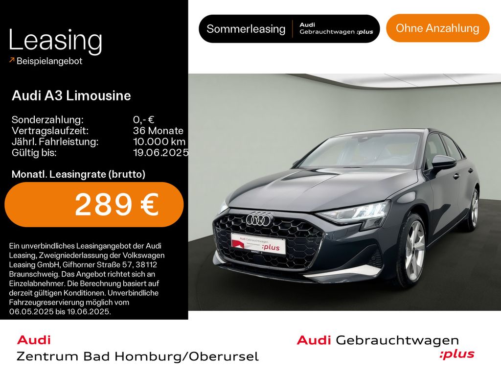 Audi A3 Limousine advanced 35 TDI*Navi*PDC*Virtual Co