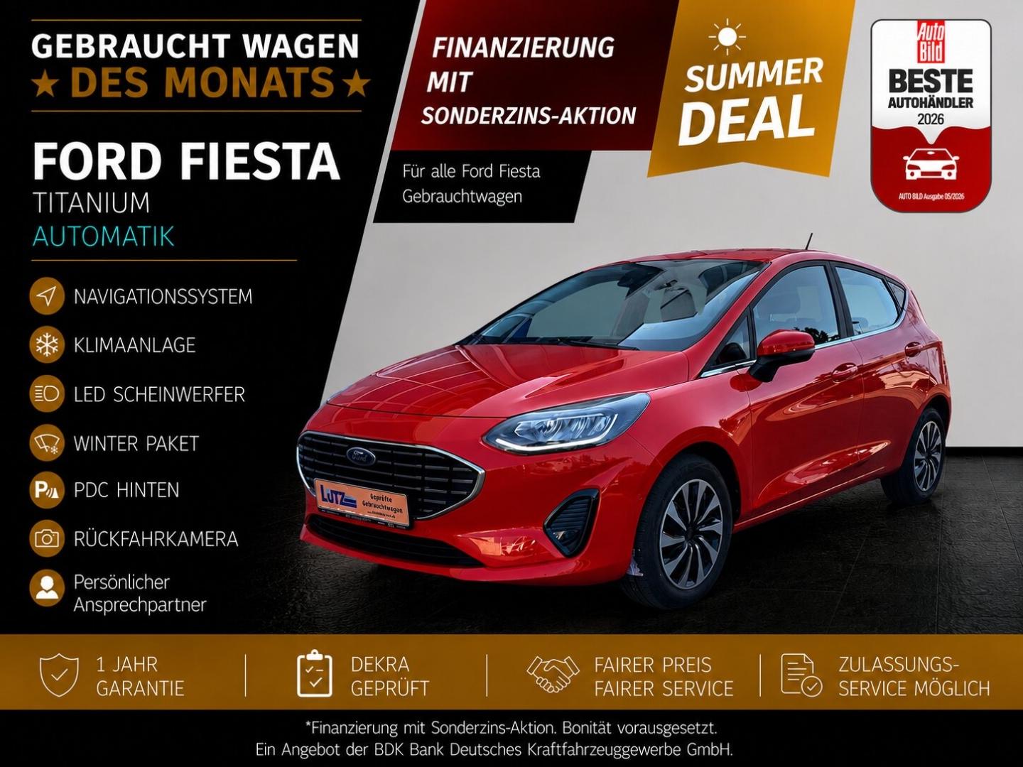Ford Fiesta Titanium Navi Klima LED Navi Wipa PDC Kam
