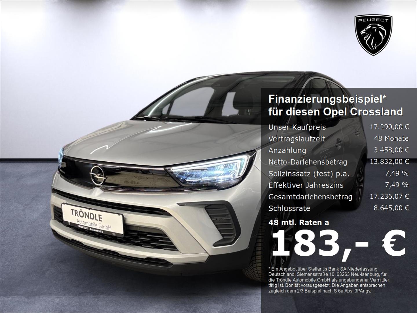 Opel Crossland Elegance Navi LED PDC Kamera Lenkr.-Hz