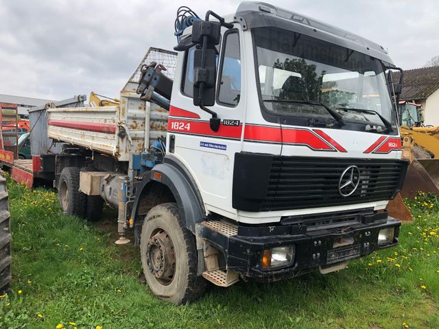 Mercedes-Benz 1824 SK 4x4 Meiller kran MK 76 RS/2