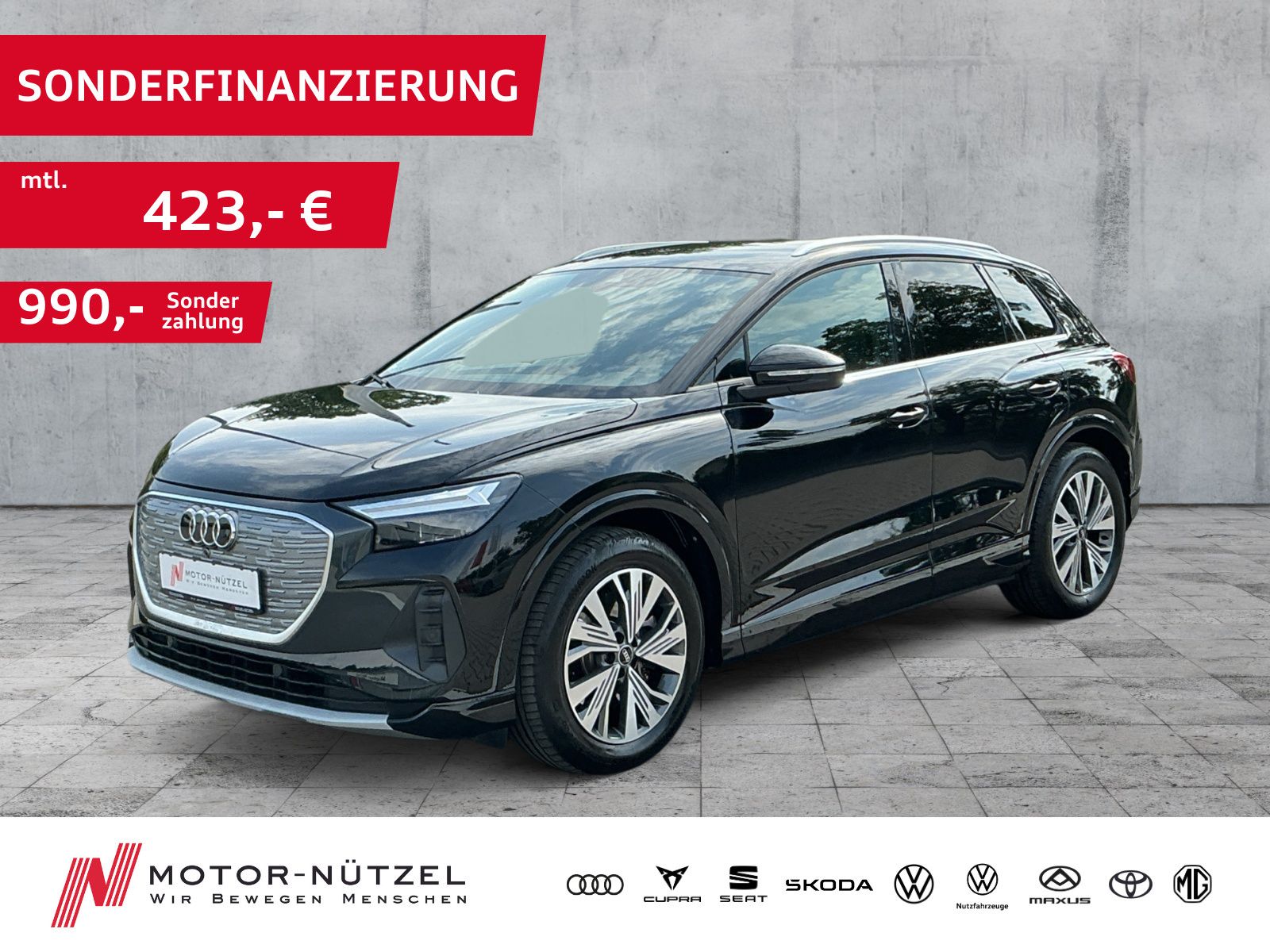 Audi Q4 45 e-tron QUATTRO LED+NAV+SHZ+2xPDC+DAB+LM19"