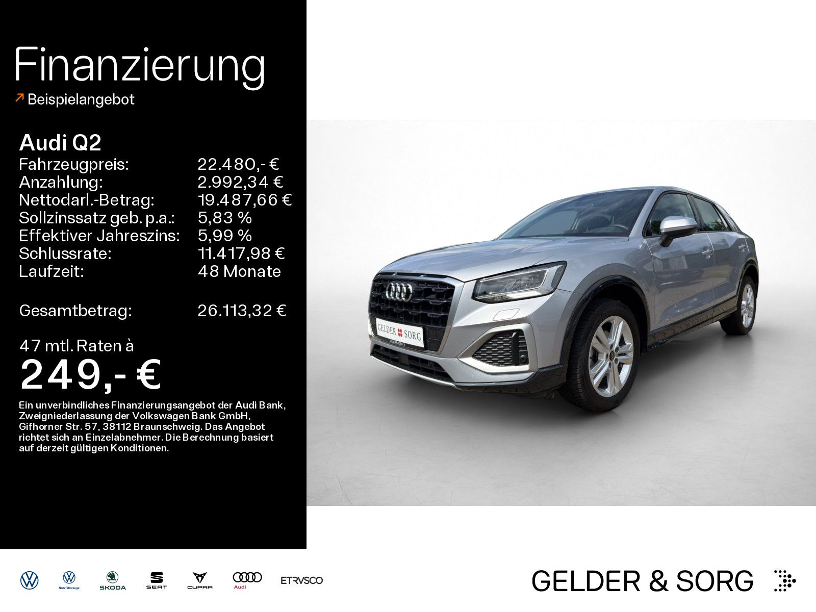 Audi Q2 35 TFSI advanced LED*Rückfahrkamera*Klima*