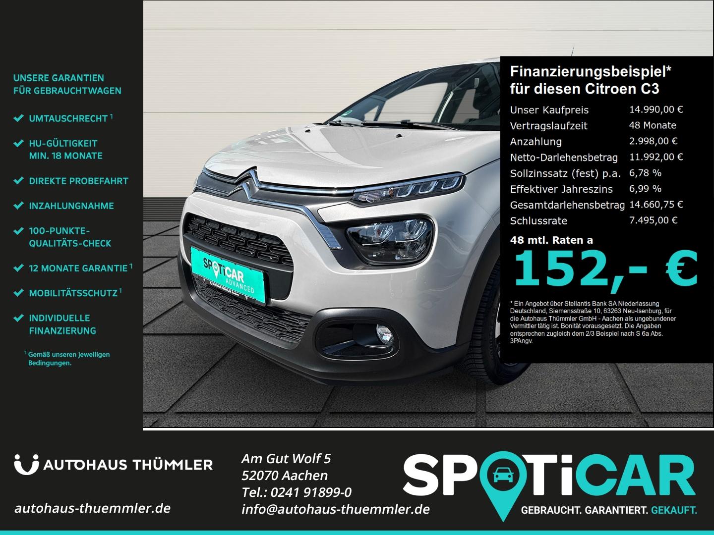 Citroën C3 Max LED Klimaautom Allwetterreifen DAB Spurha