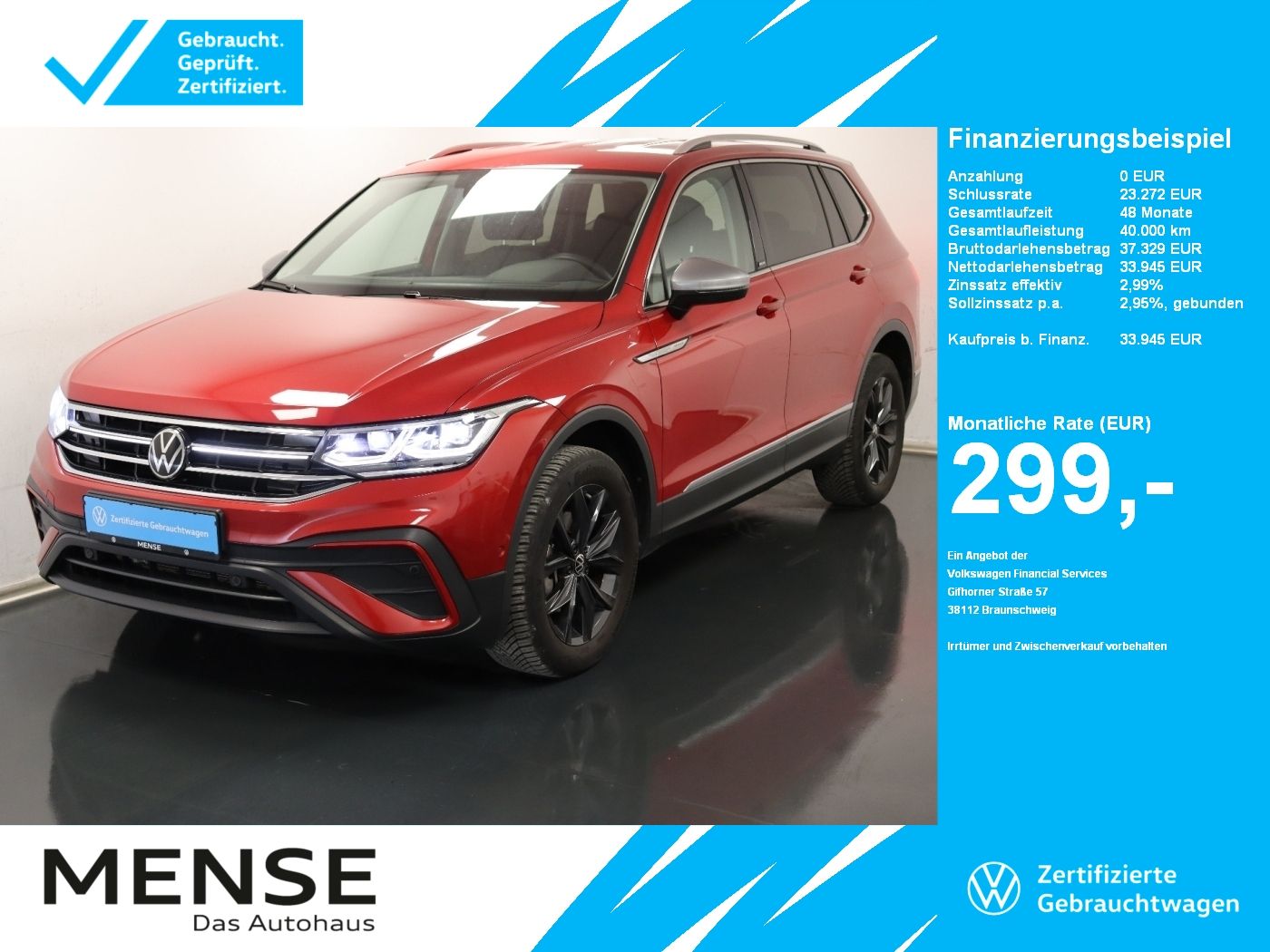 Volkswagen Tiguan Allspace 1.5 TSI MOVE 7-Sitzer Matrix