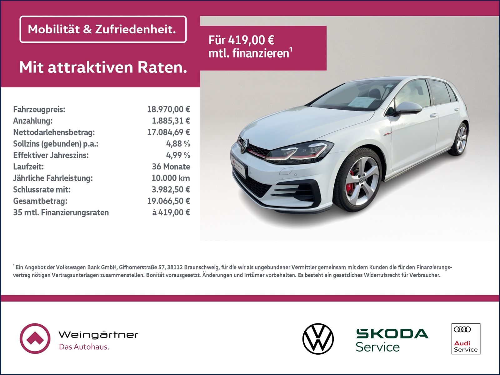 Golf VII GTI Performance, AHK, ActiveLighting, A