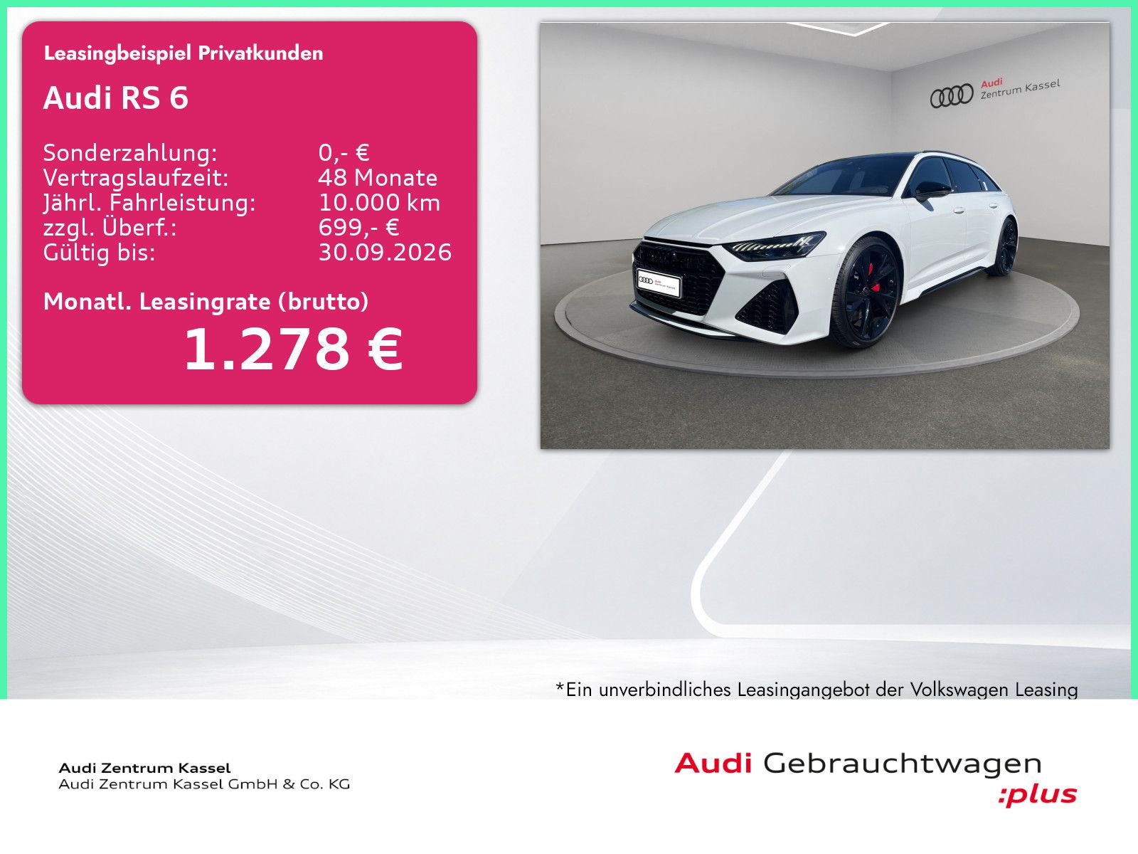 Audi RS 6 Av 4.0 TFSI qu. Laser B&O Pano HuD AHK 360°