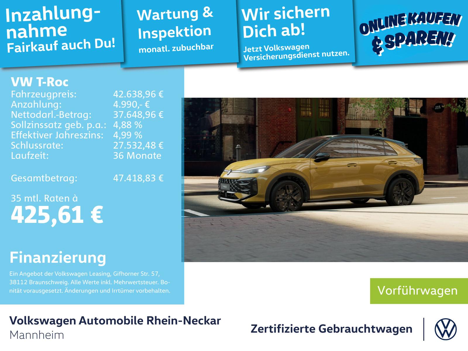 Volkswagen T-Roc R-Line 1.5 eTSI DSG Klima NAVI AHK LED DAB