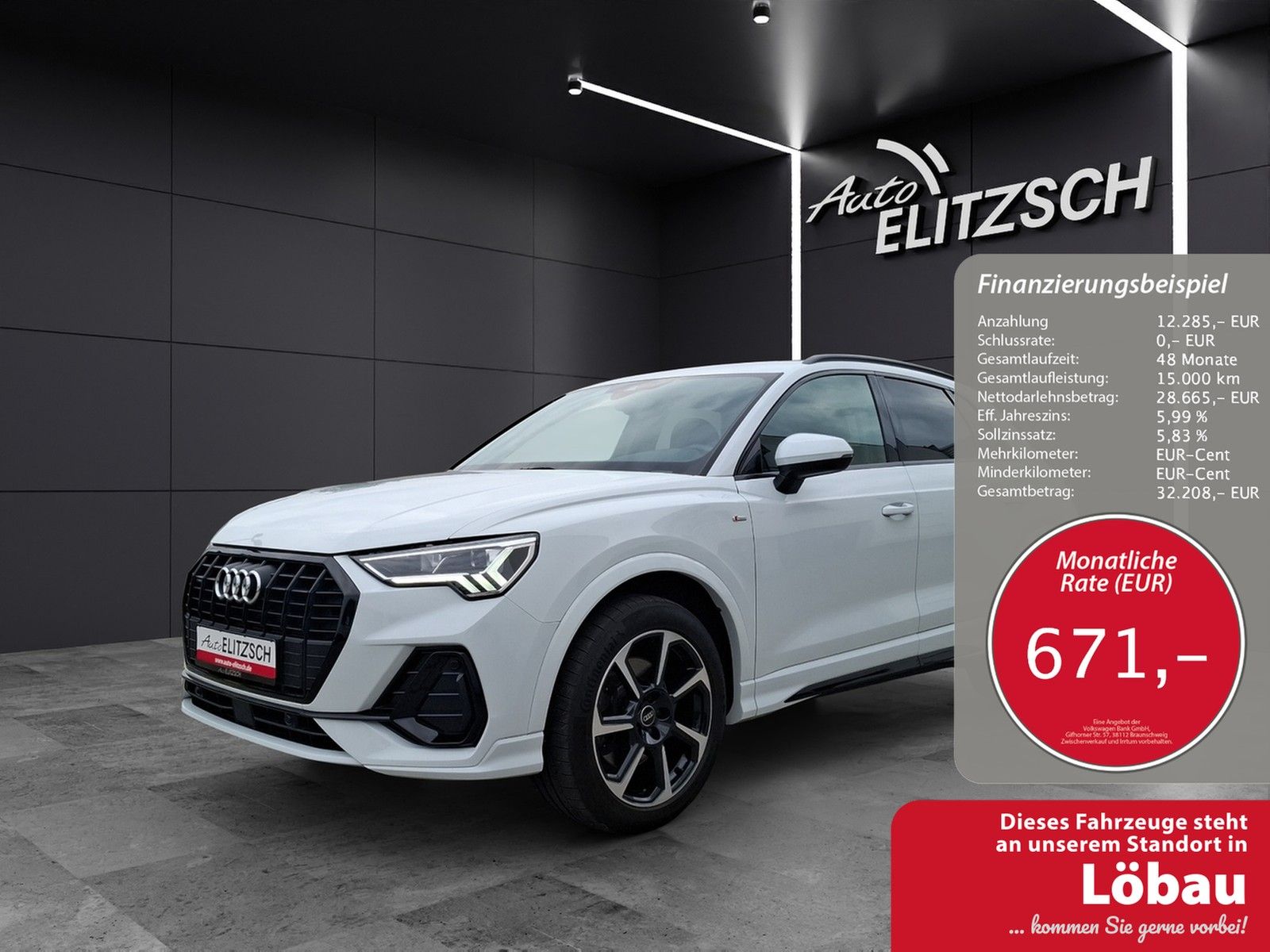 Fahrzeugabbildung Audi Q3 40 TDI quattro S-line S-tronic LED AHK Navi A