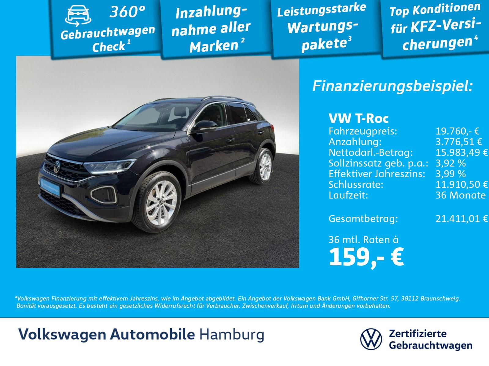 Volkswagen T-Roc 1.0 TSI Life AHK ACC CarPlay Kamera Navi