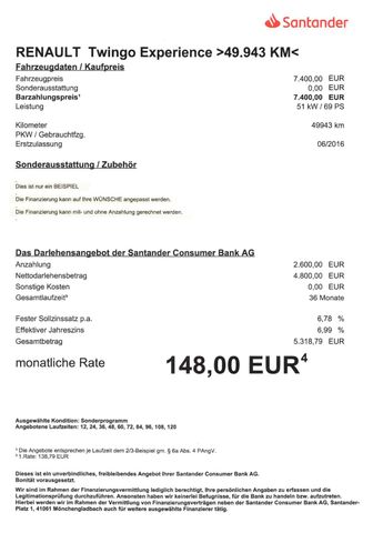 Fahrzeugabbildung Renault Twingo 1,0 SCe 70 >49.943KM/Sitzheizung<