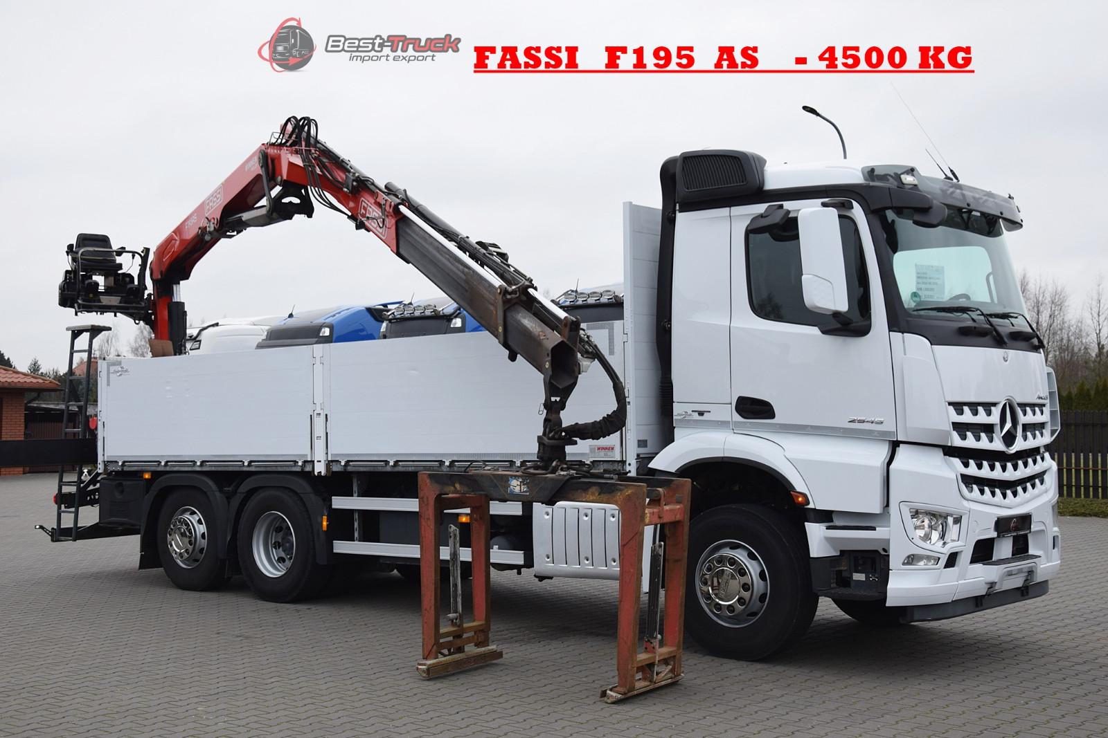Mercedes-Benz AROCS 2545 / 6X2 / LIFT + LENK  / FASSI F 195 AS