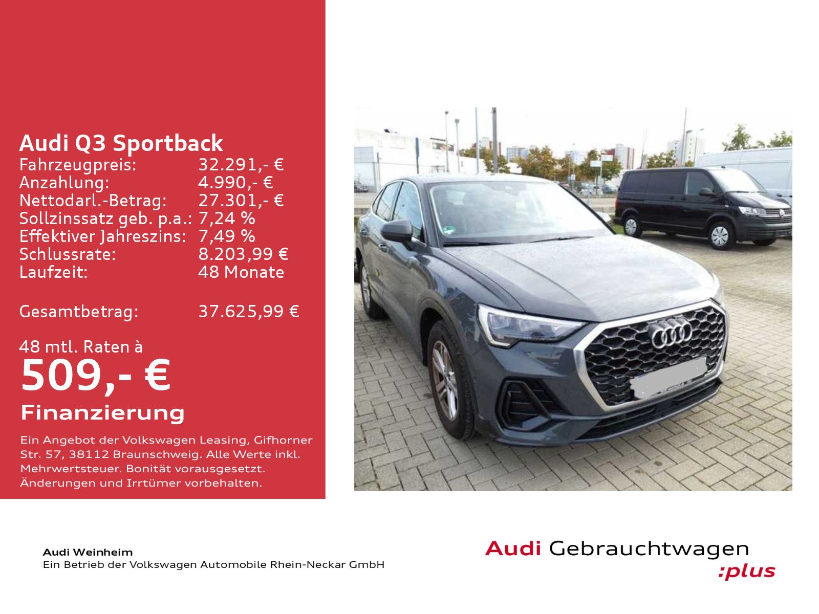 Audi Q3 Sportback 45 TFSIe LED Stronic Kamera UVM imagem 2