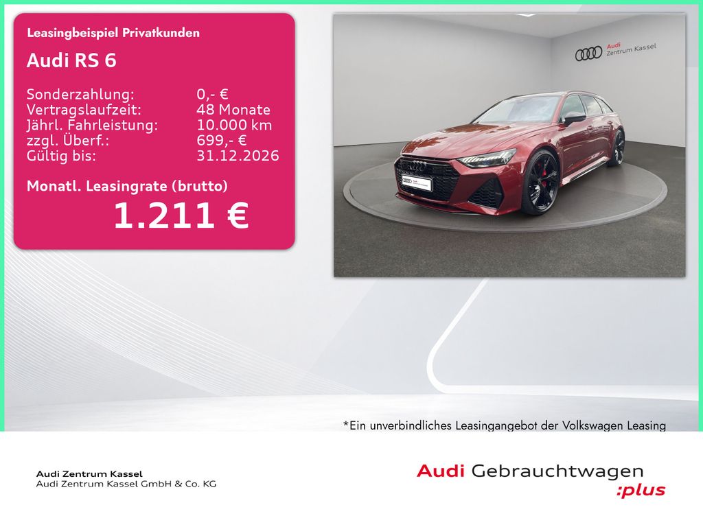 Audi RS 6 Av 4.0 TFSI qu. Laser B&O Pano HuD AHK 360°