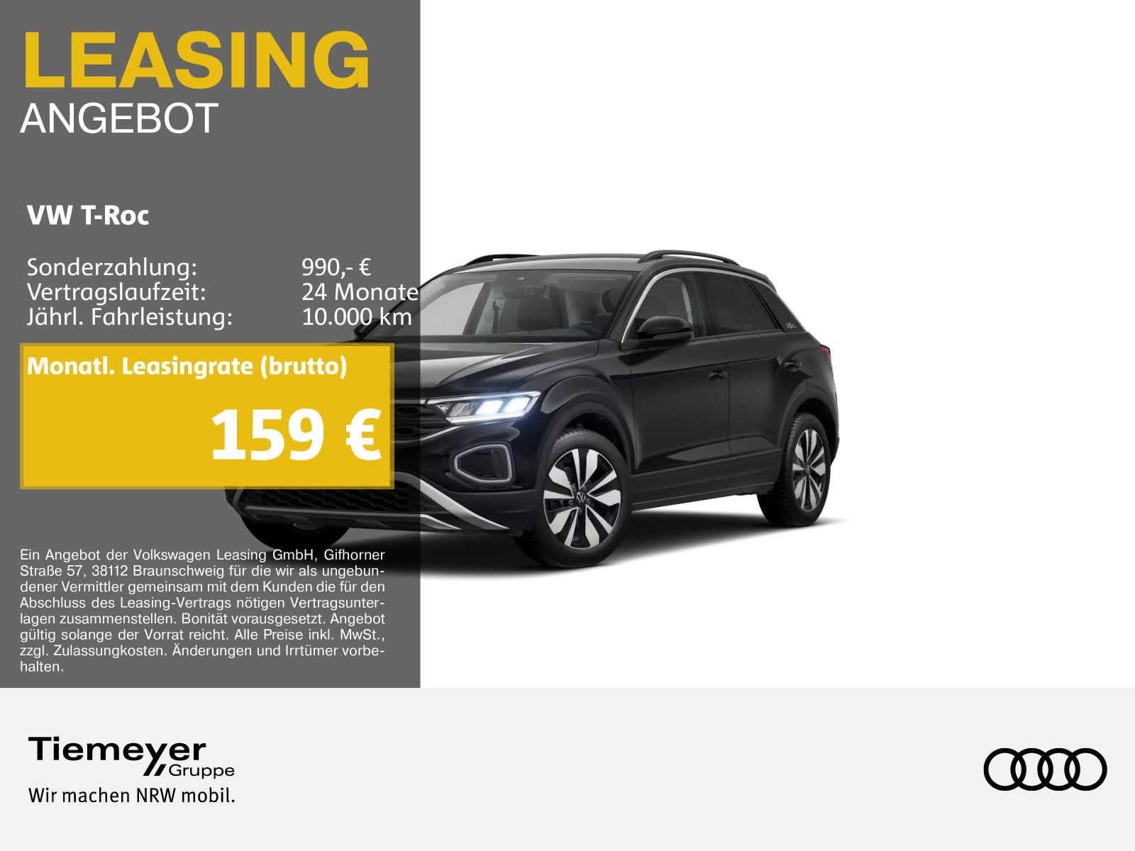 Volkswagen T-Roc 1.0 TSI GOAL LED NAVI ASSIST APP-CON