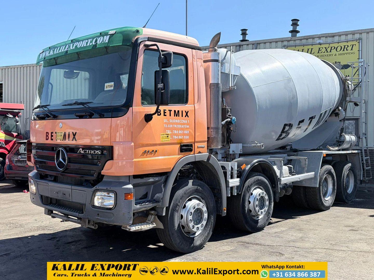 Mercedes-Benz Actros 4141 Concrete Mixer 8x4 EPS Gearbox 3 Ped