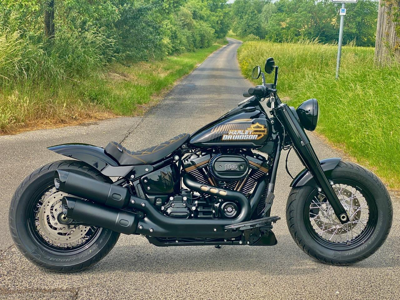 Harley-Davidson Heritage 114 Custombike wie Fat Boy "Golddigger"