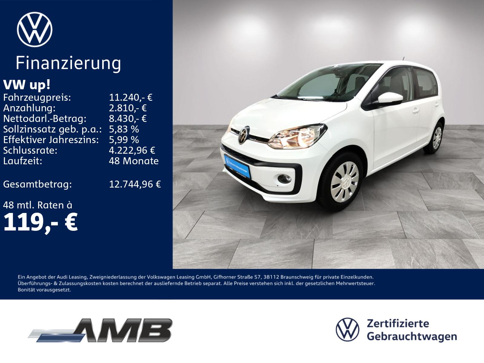 Volkswagen up! 1.0 Navi/Sitzhzg/Climatronic/4Türen