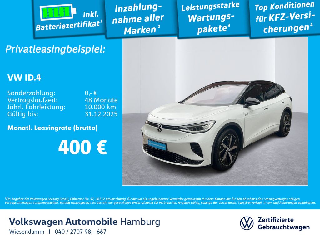 Volkswagen ID.4 GTX 4Motion AHK/WÄRMEPUMPE/KAMERA/HUD/ACC